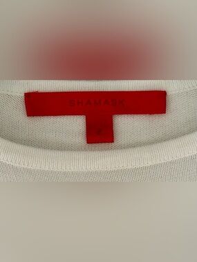 SHAMASK Rayon Knit Sleeveless Tank Top Shell Blouse / Crisp White / Size 2